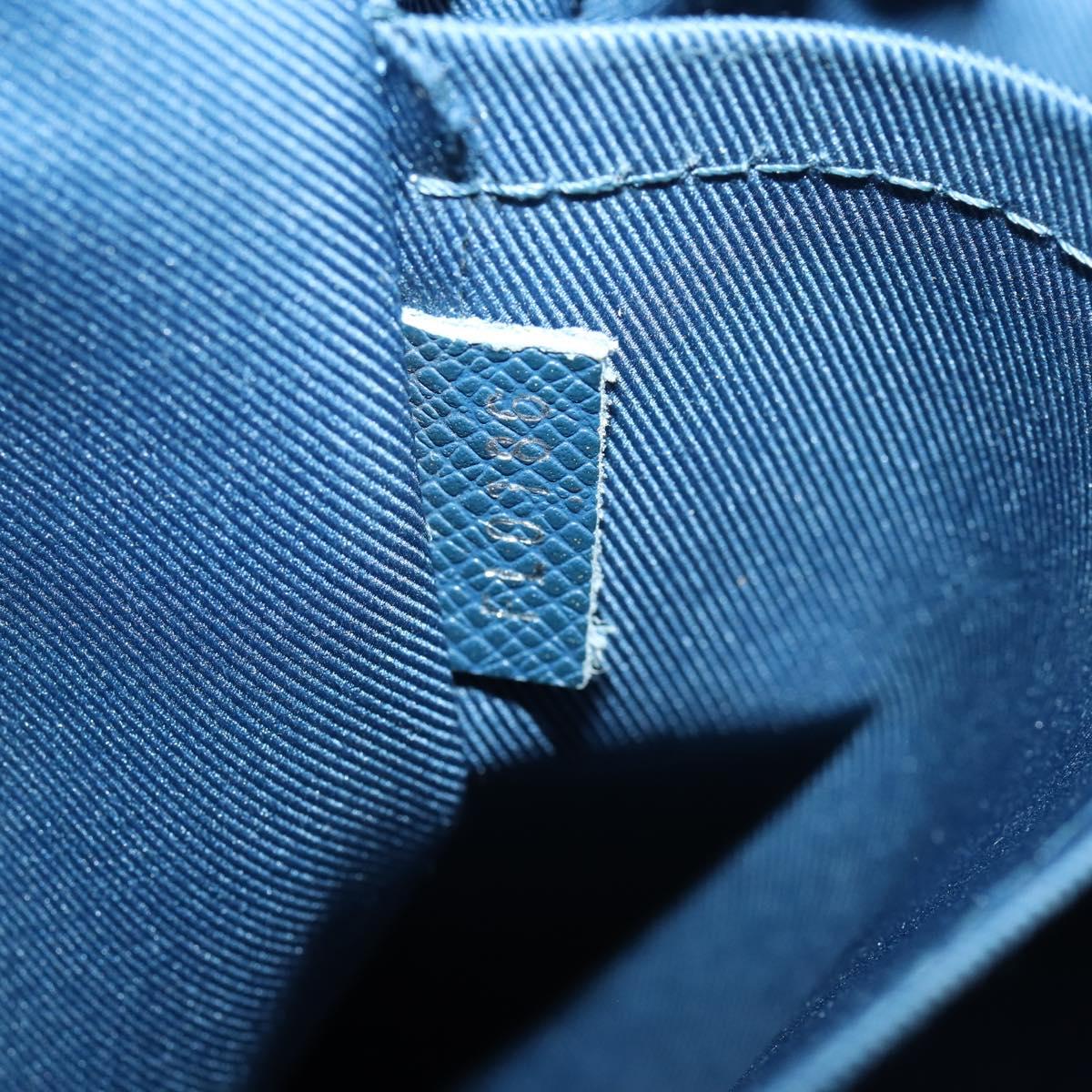 LOUIS VUITTON Taiga Porte Documents Voyage PM Bag 2way Blue M30639 Auth 136614