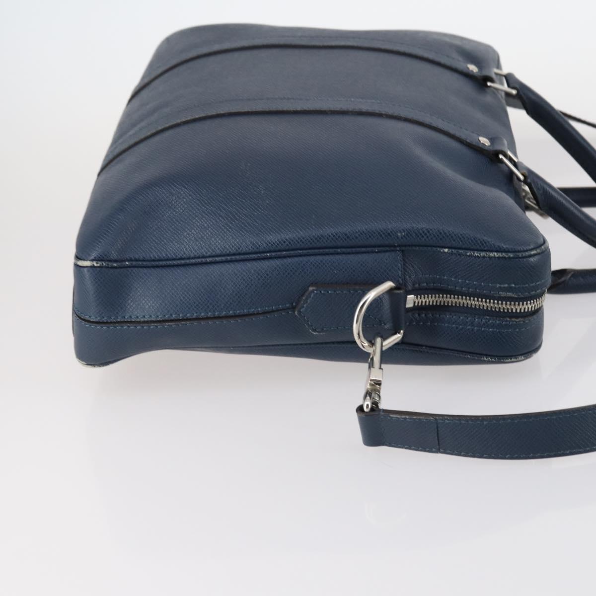 LOUIS VUITTON Taiga Porte Documents Voyage PM Bag 2way Blue M30639 Auth 136614