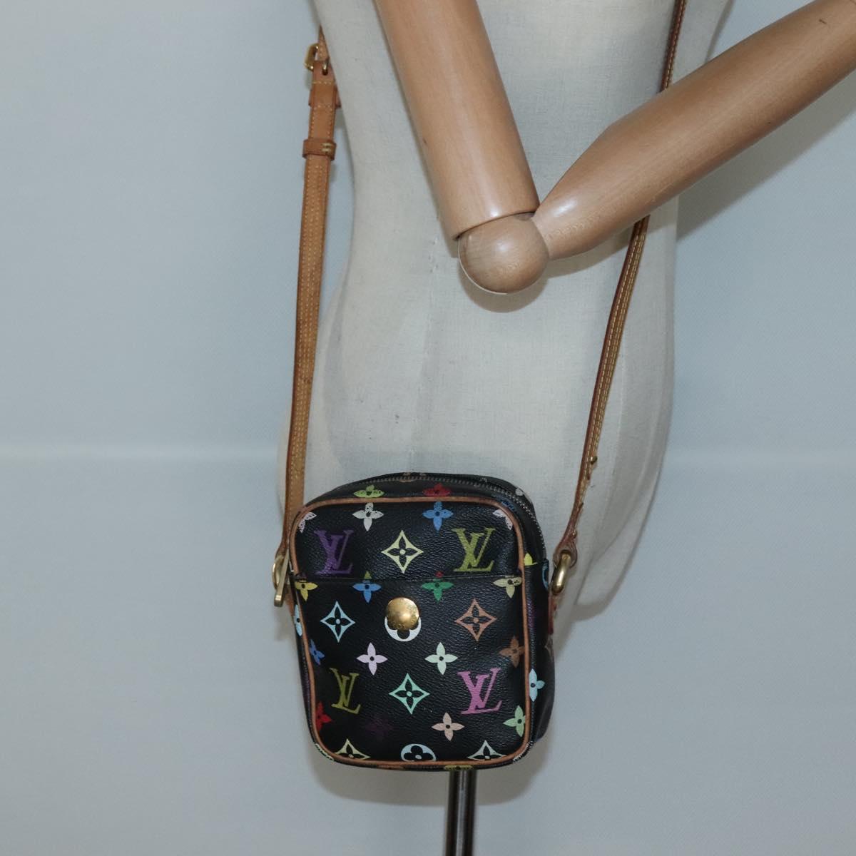 LOUIS VUITTON Monogram Multicolor Lift Shoulder Bag Black M40056 LV Auth 136621