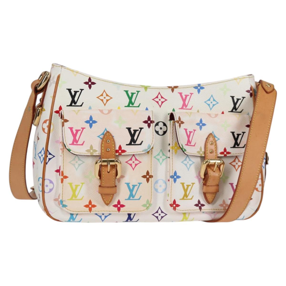 LOUIS VUITTON Monogram Multicolor Lodge GM Bag White M40051 Auth 136625V