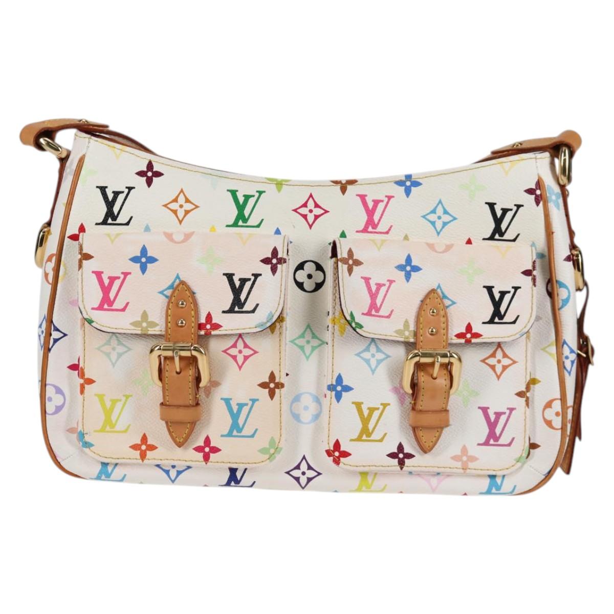LOUIS VUITTON Monogram Multicolor Lodge GM Bag White M40051 Auth 136625V