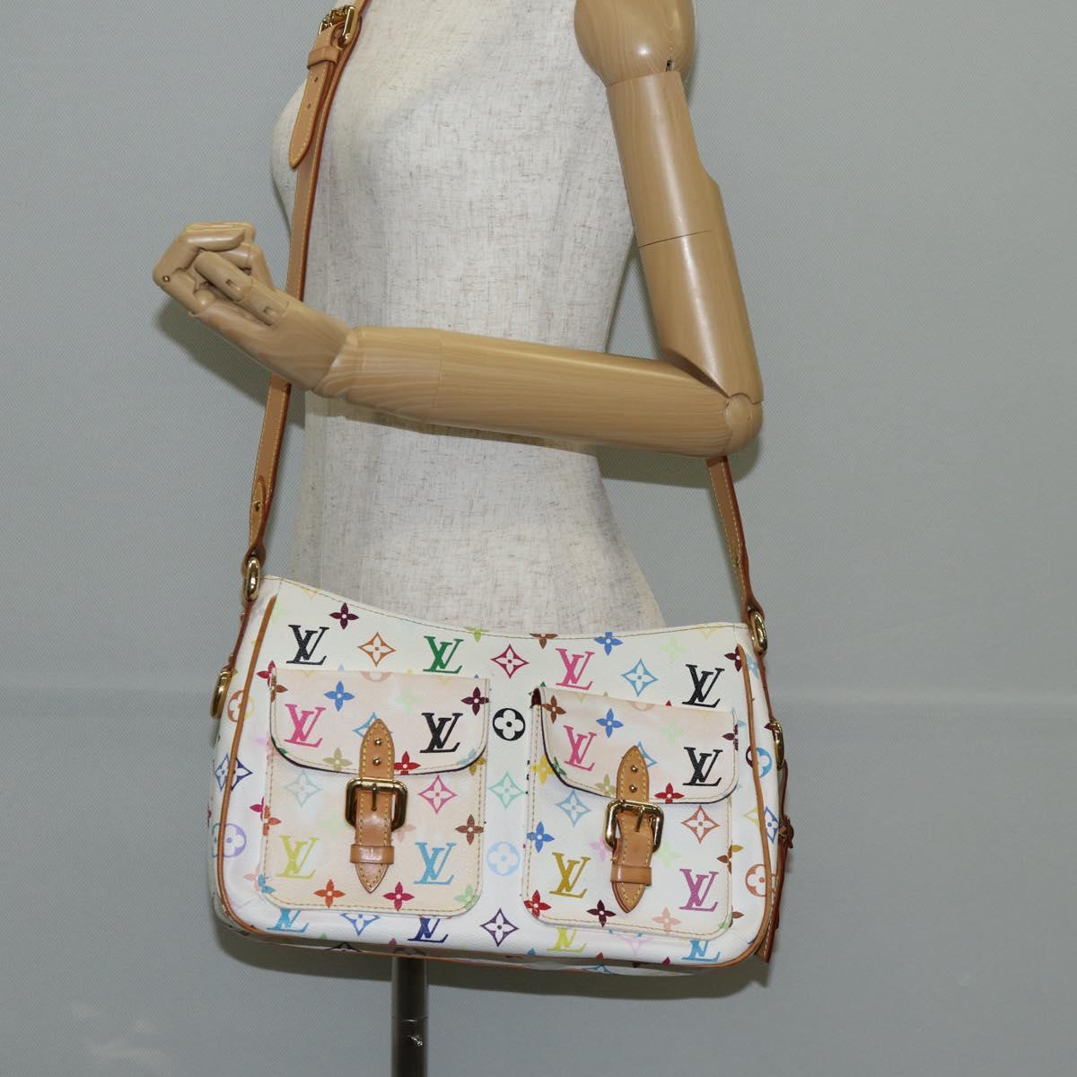 LOUIS VUITTON Monogram Multicolor Lodge GM Bag White M40051 Auth 136625V