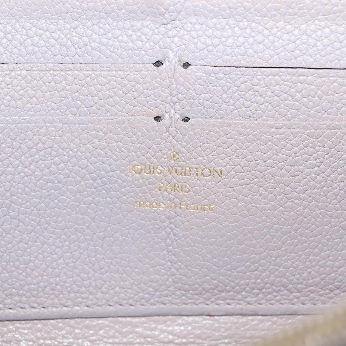 LOUIS VUITTON Monogram Empreinte Zippy Wallet Purple M83225 LV Auth 136652