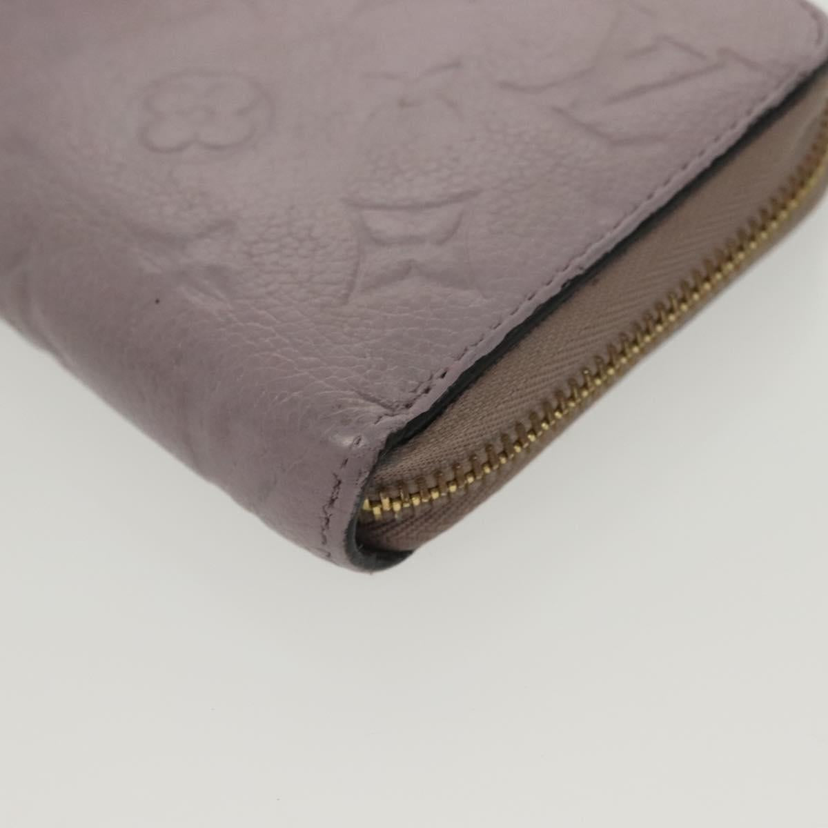 LOUIS VUITTON Monogram Empreinte Zippy Wallet Purple M83225 LV Auth 136652
