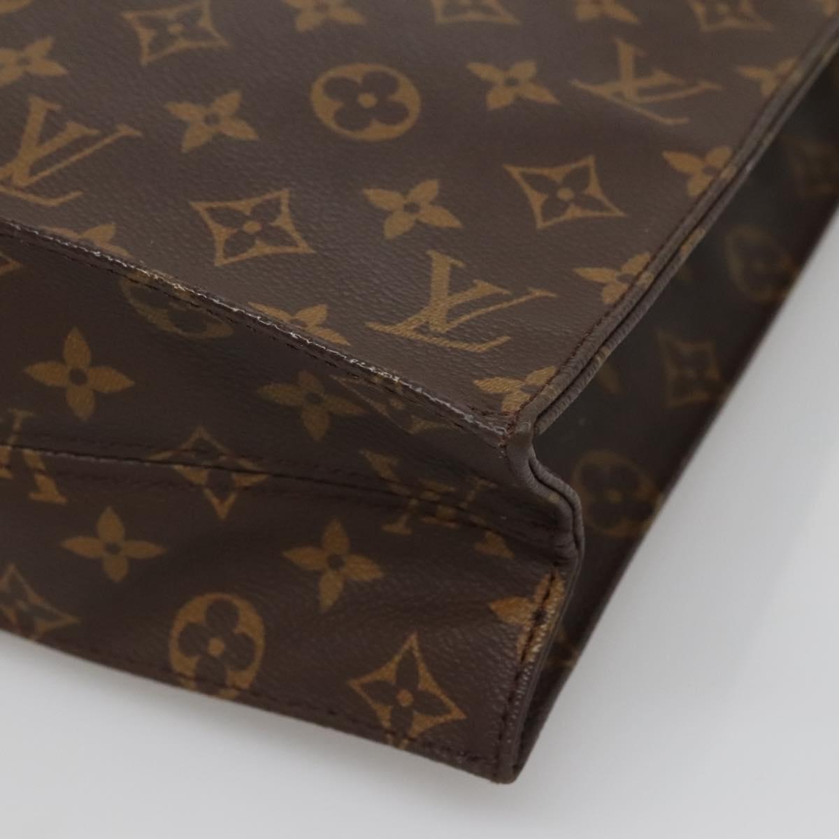 LOUIS VUITTON Monogram Sac Plat Hand Bag M51140 LV Auth 136656