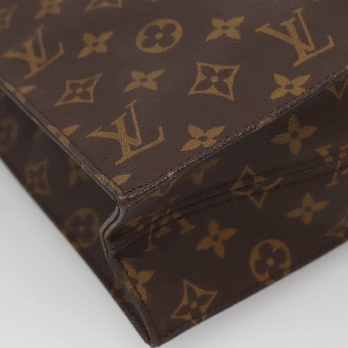 LOUIS VUITTON Monogram Sac Plat Hand Bag M51140 LV Auth 136656