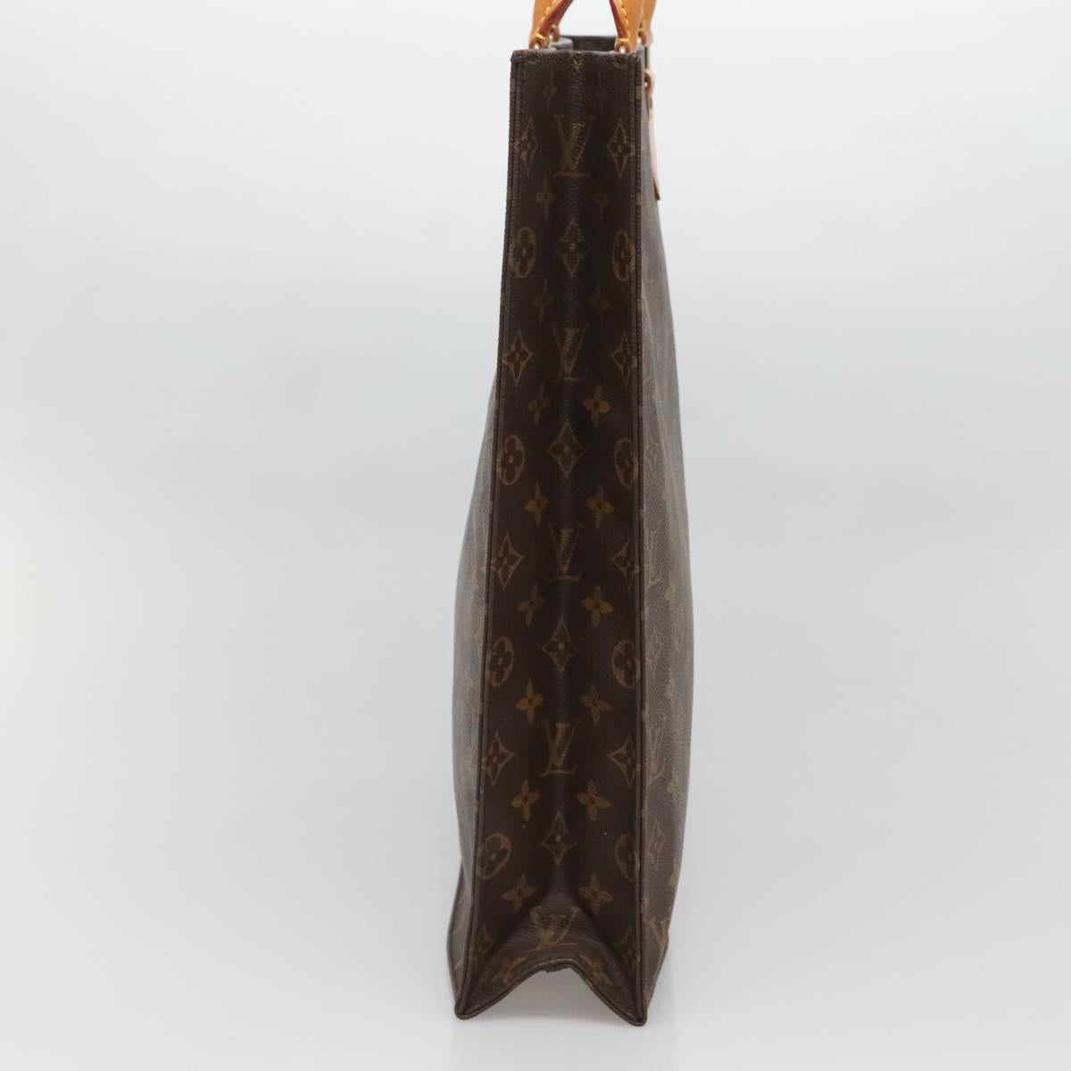 LOUIS VUITTON Monogram Sac Plat Hand Bag M51140 LV Auth 136656