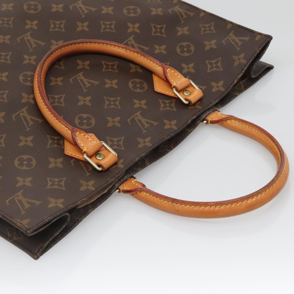 LOUIS VUITTON Monogram Sac Plat Hand Bag M51140 LV Auth 136656