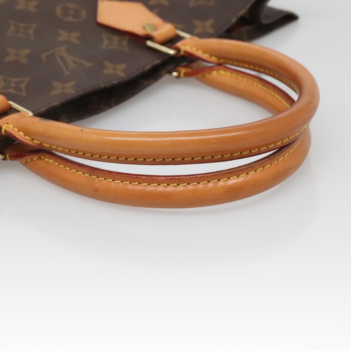 LOUIS VUITTON Monogram Sac Plat Hand Bag M51140 LV Auth 136656