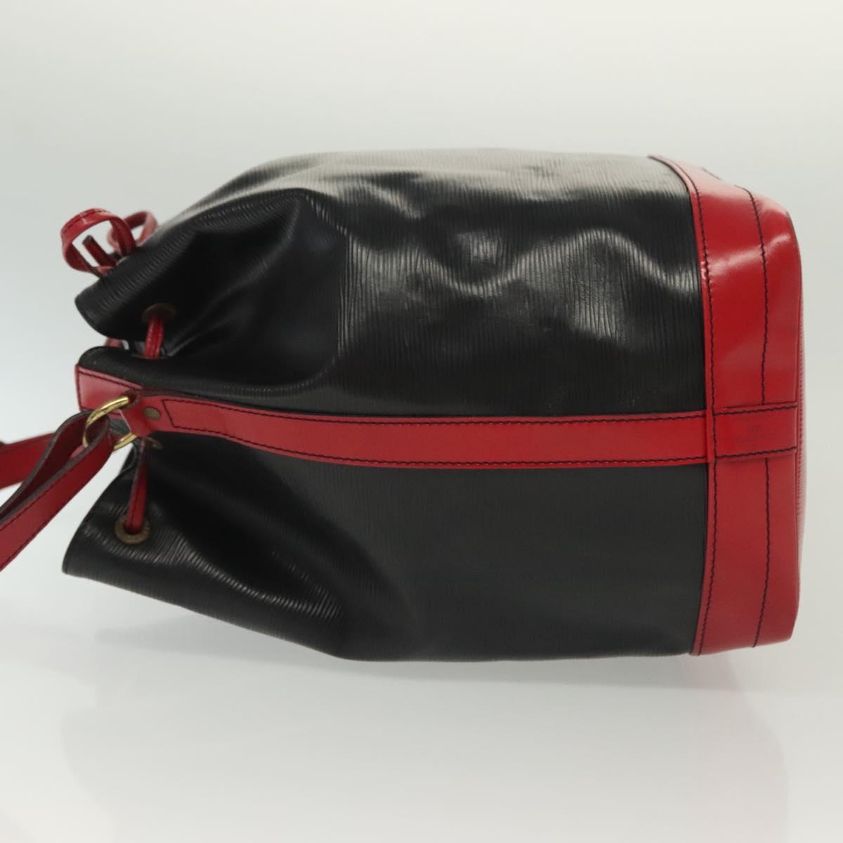 LOUIS VUITTON Epi Noe Shoulder Bag Bicolor Black Red M44017 LV Auth 136663