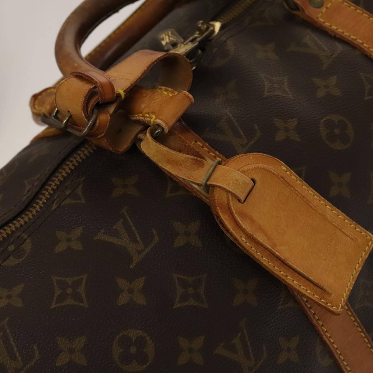 LOUIS VUITTON Monogram Keepall Bandouliere 50 Boston Bag M41416 LV Auth 136674