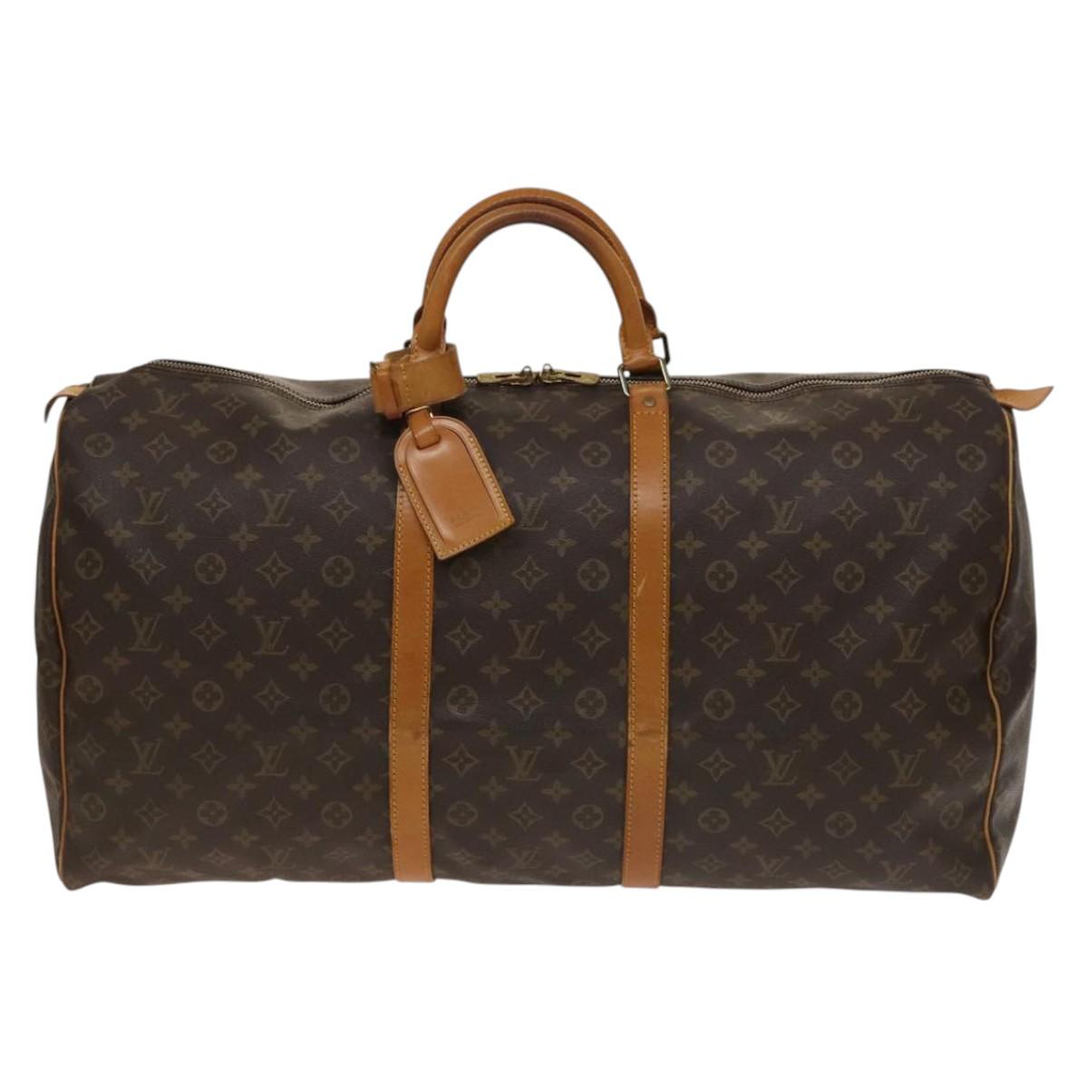 LOUIS VUITTON Monogram Keepall 60 Boston Bag M41422 LV Auth 136677