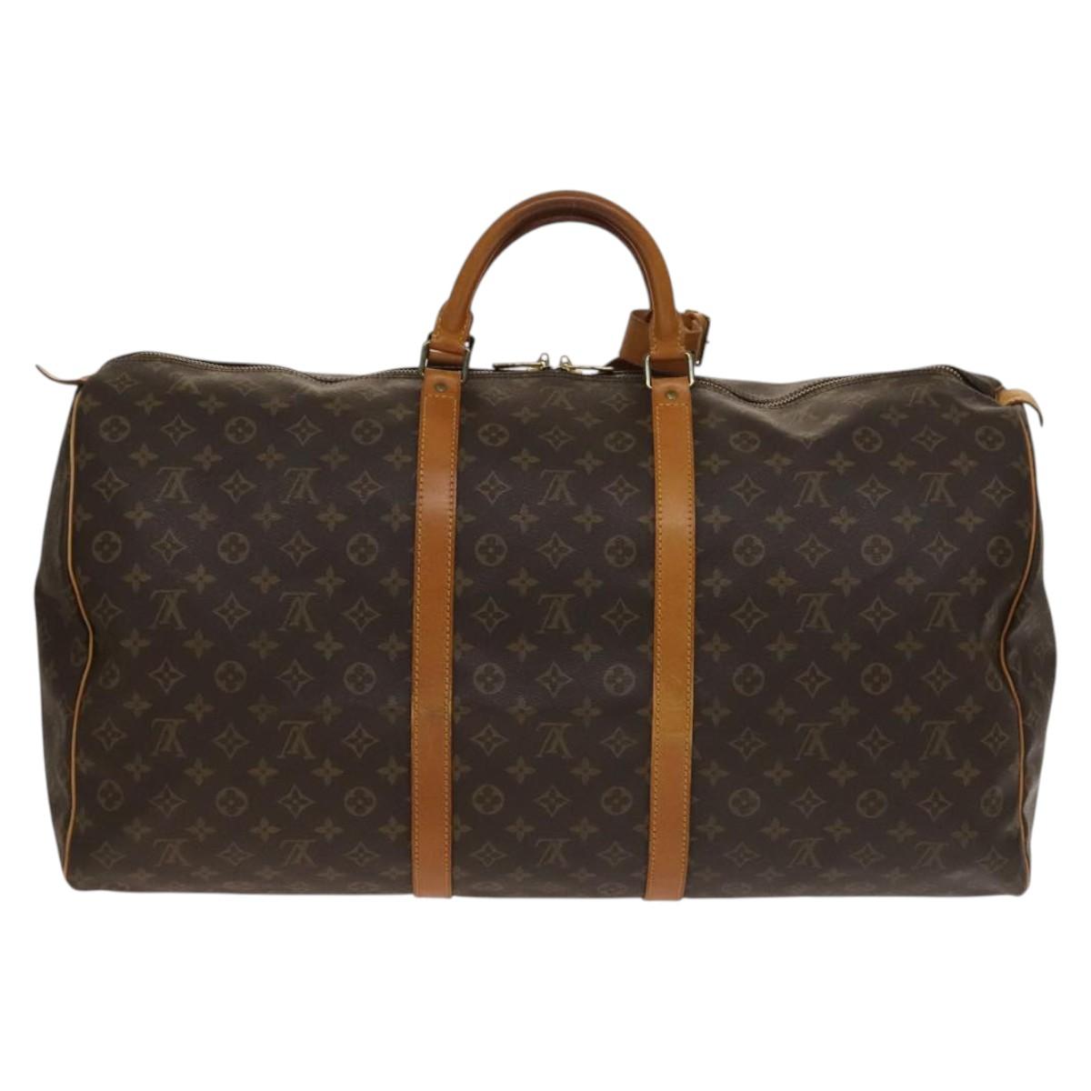 LOUIS VUITTON Monogram Keepall 60 Boston Bag M41422 LV Auth 136677