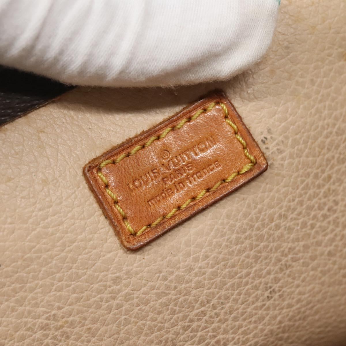 LOUIS VUITTON Monogram Sac Plat Hand Bag M51140 LV Auth 136681