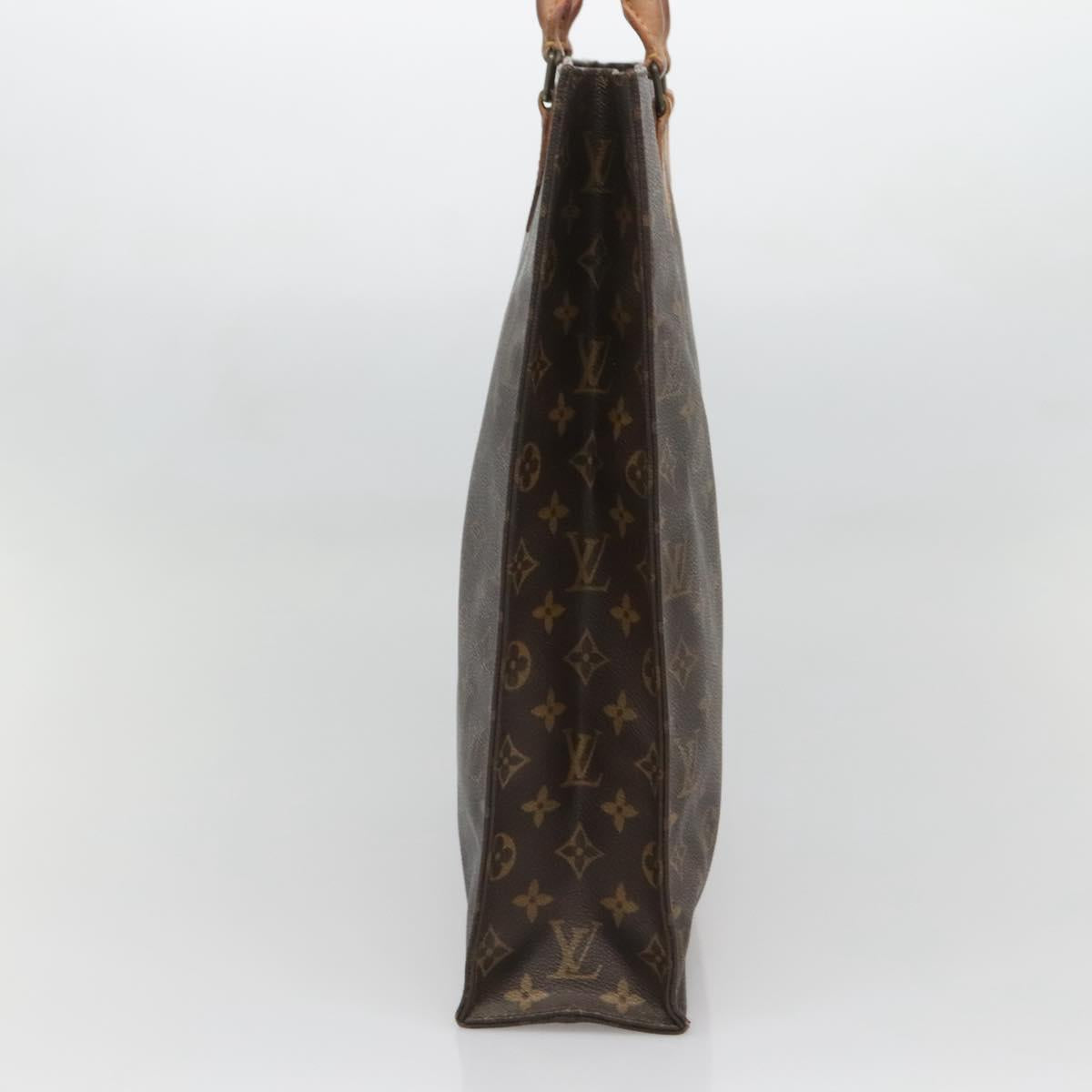 LOUIS VUITTON Monogram Sac Plat Hand Bag M51140 LV Auth 136681