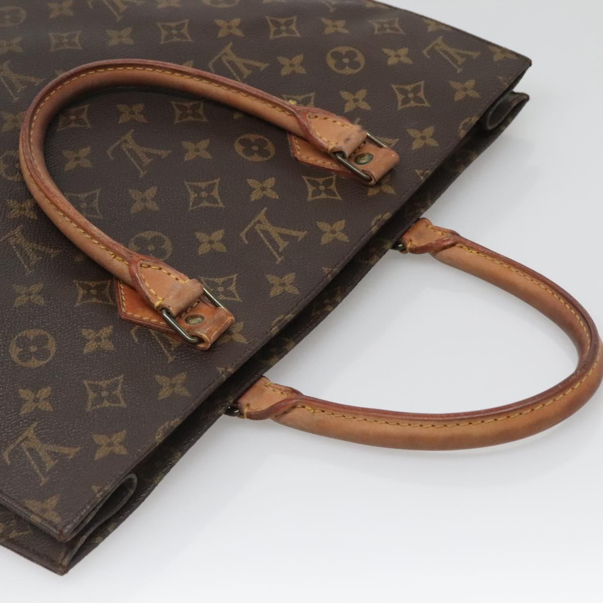 LOUIS VUITTON Monogram Sac Plat Hand Bag M51140 LV Auth 136681