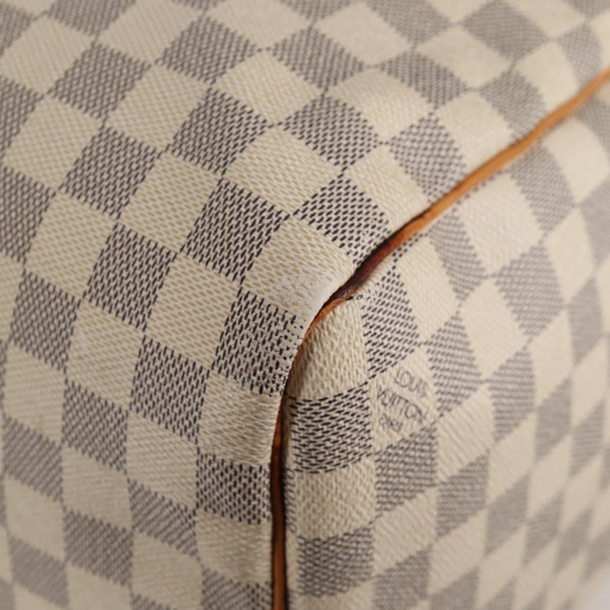 LOUIS VUITTON Damier Azur Keepall 50 Boston Bag N41430 LV Auth 136686V