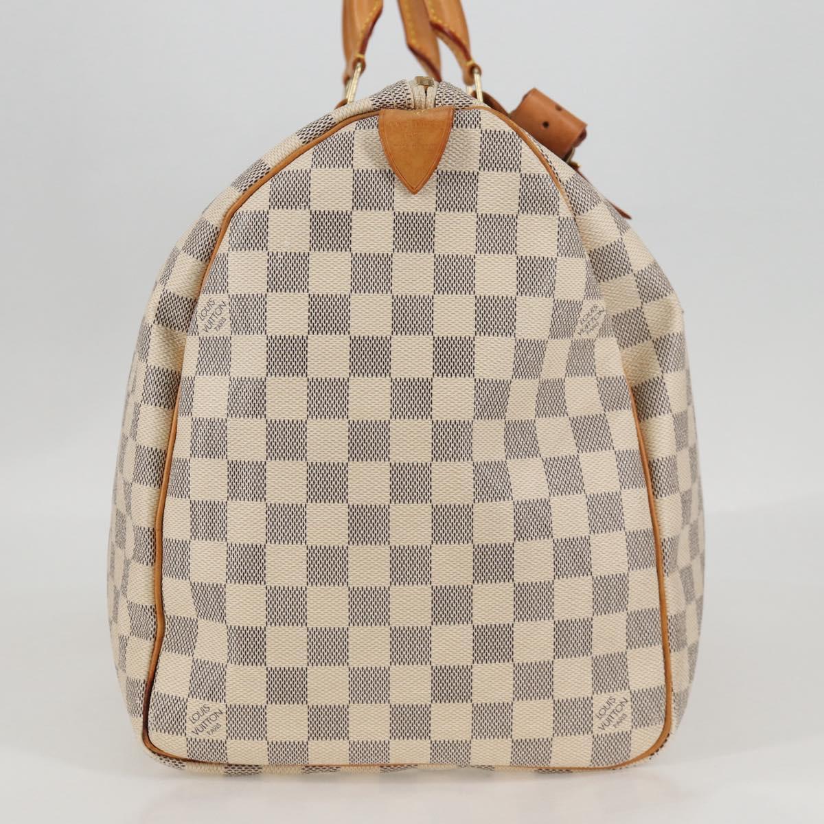 LOUIS VUITTON Damier Azur Keepall 50 Boston Bag N41430 LV Auth 136686V