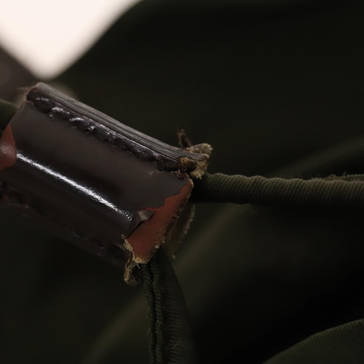 PRADA Backpack Nylon Green Silver Auth 136692