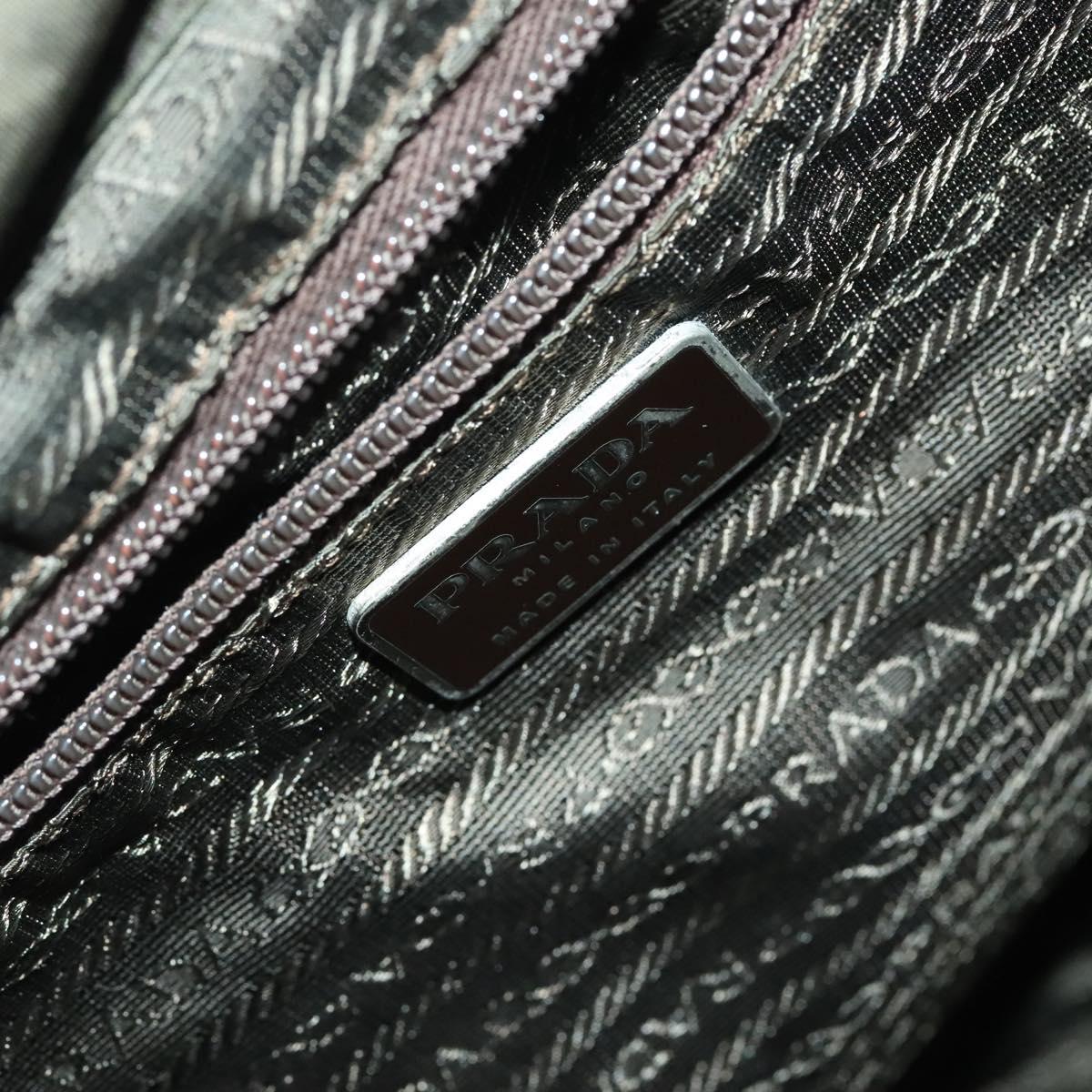 PRADA Backpack Nylon Green Silver Auth 136692