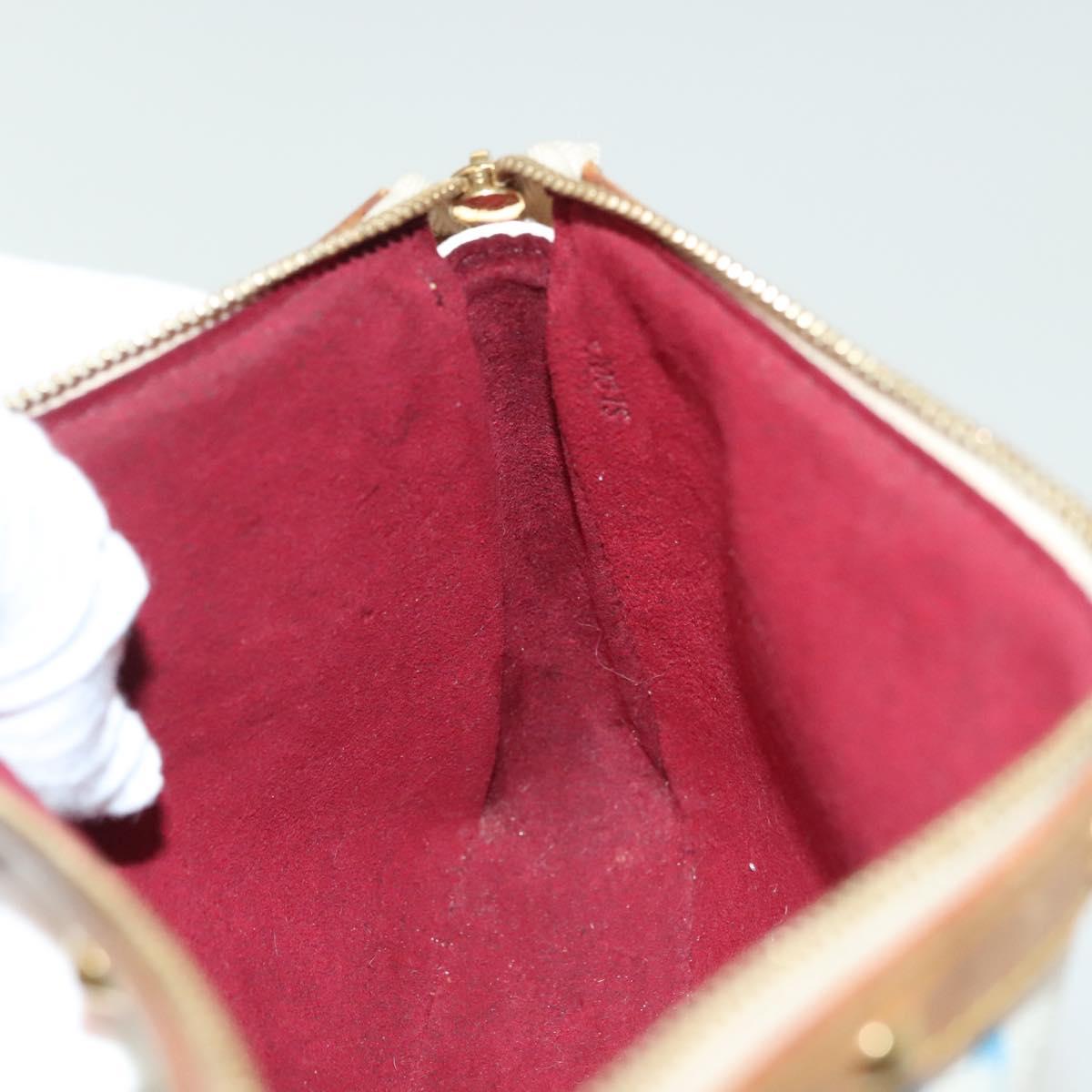 LOUIS VUITTON Monogram Multicolor Pochette Pouch White M92649 LV Auth 136723