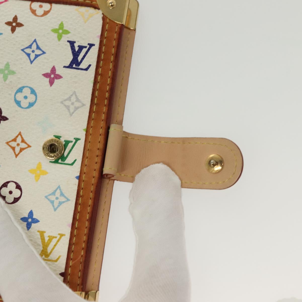 LOUIS VUITTON Multicolor Agenda PM Day Planner Cover White R21074 Auth 136737