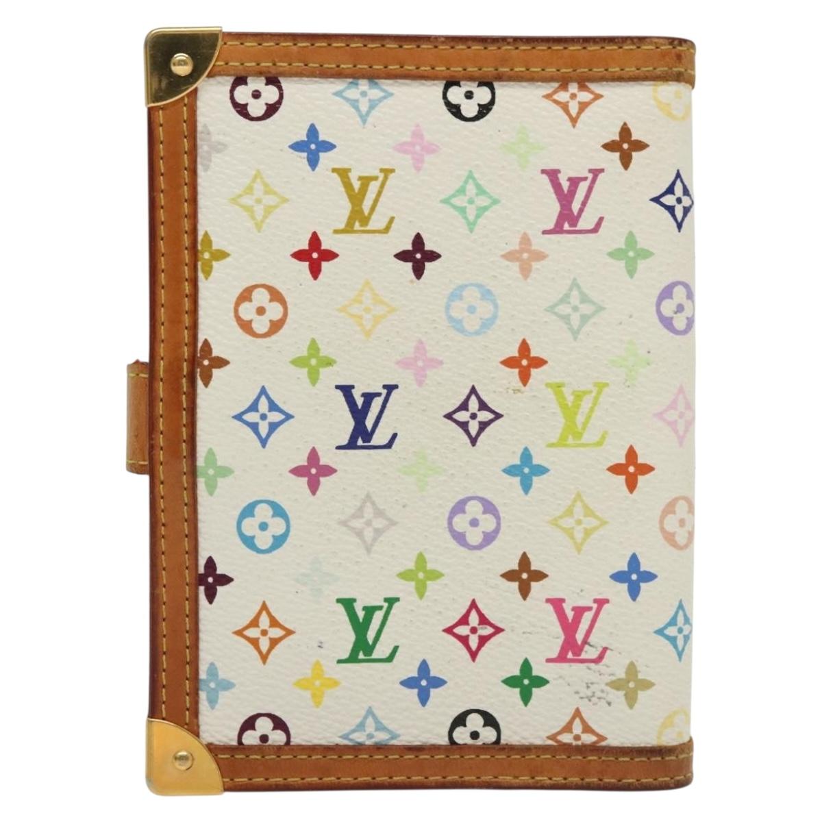 LOUIS VUITTON Multicolor Agenda PM Day Planner Cover White R21074 Auth 136738