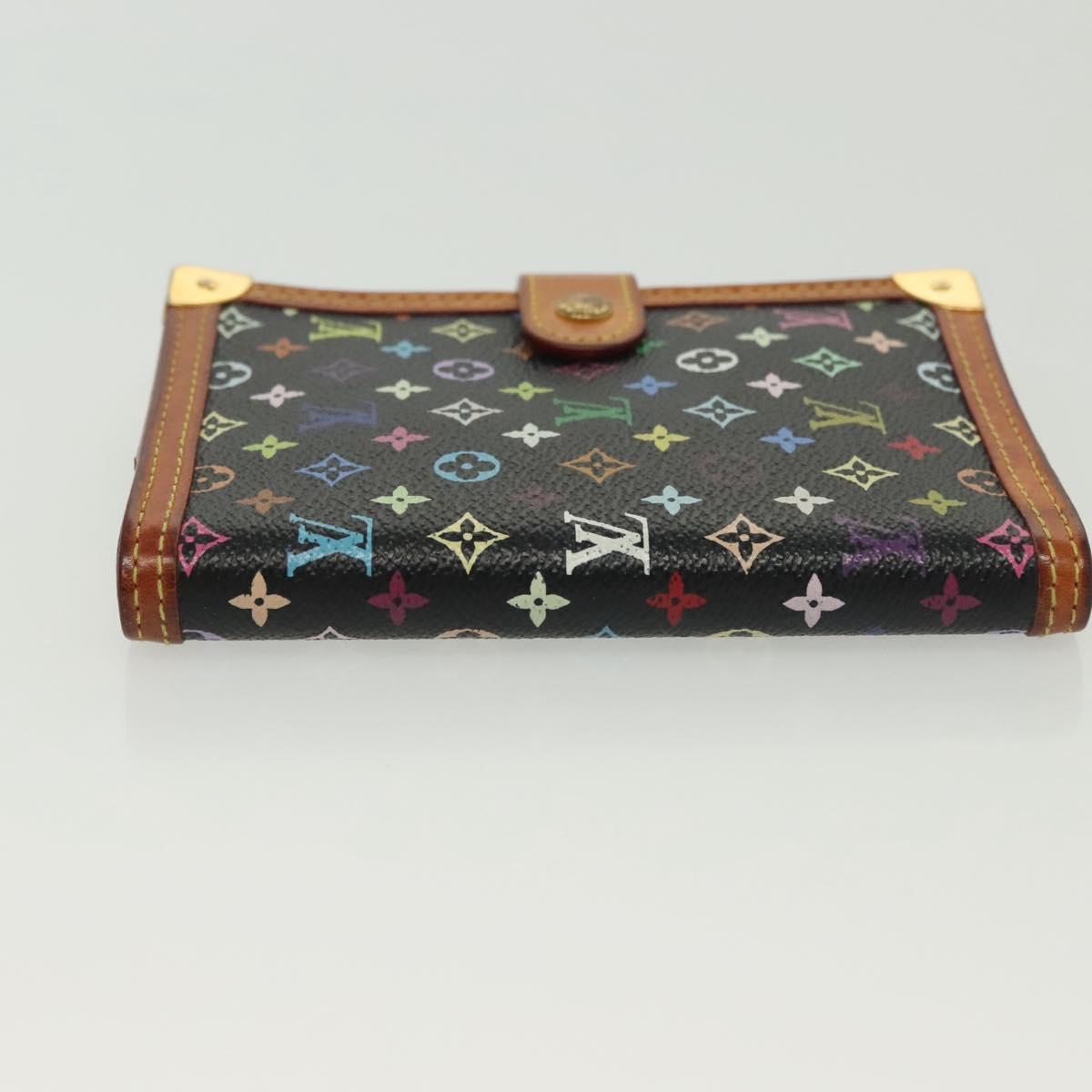 LOUIS VUITTON Multicolor Agenda PM Day Planner Cover Black R20895 Auth 136739