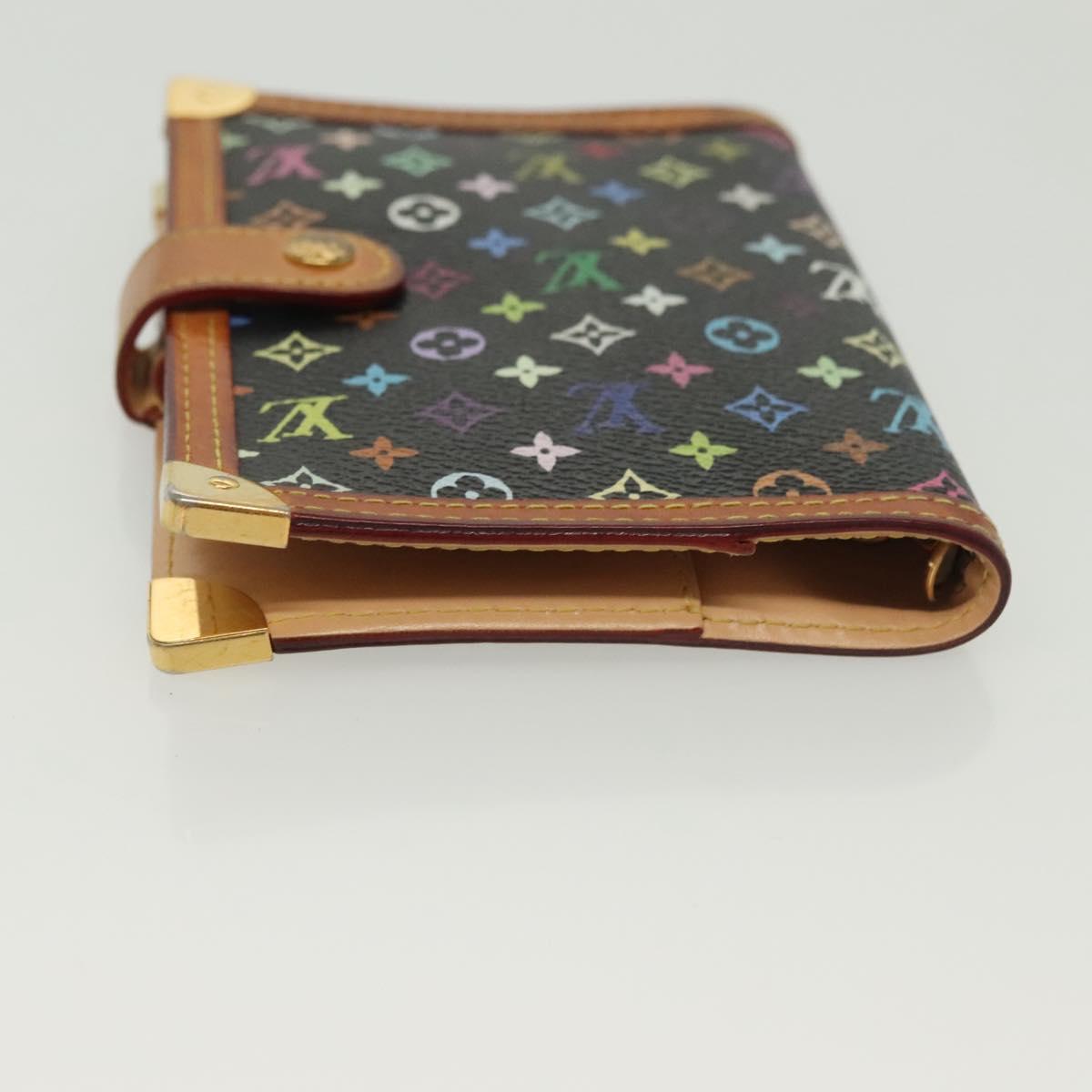 LOUIS VUITTON Multicolor Agenda PM Day Planner Cover Black R20895 Auth 136739