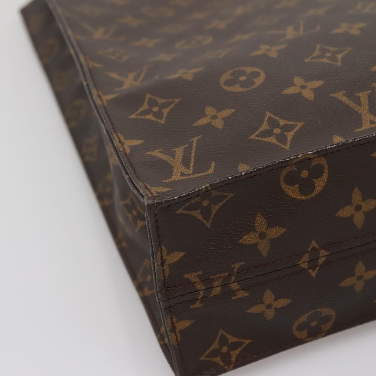 LOUIS VUITTON Monogram Sac Plat Hand Bag M51140 LV Auth 136768