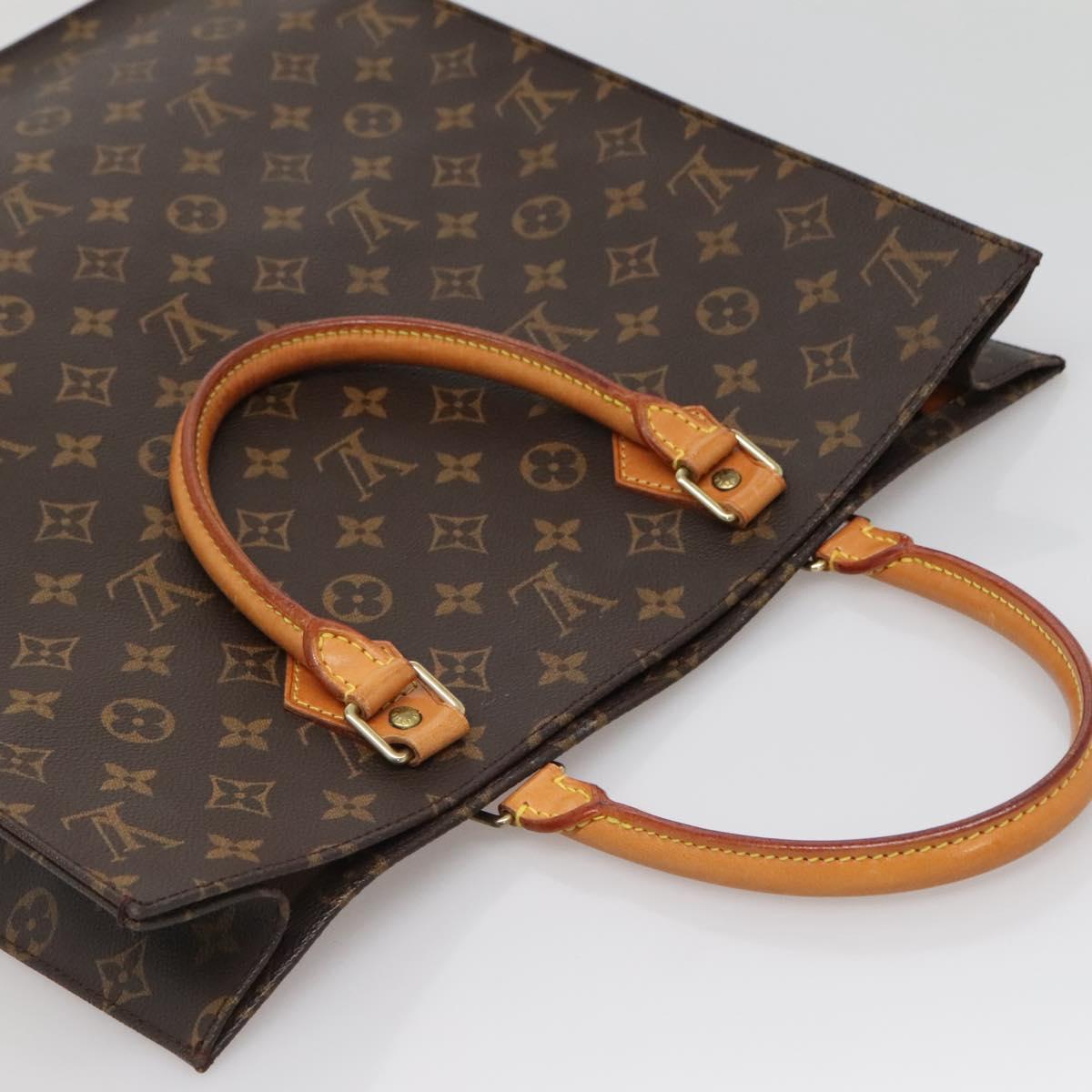 LOUIS VUITTON Monogram Sac Plat Hand Bag M51140 LV Auth 136768