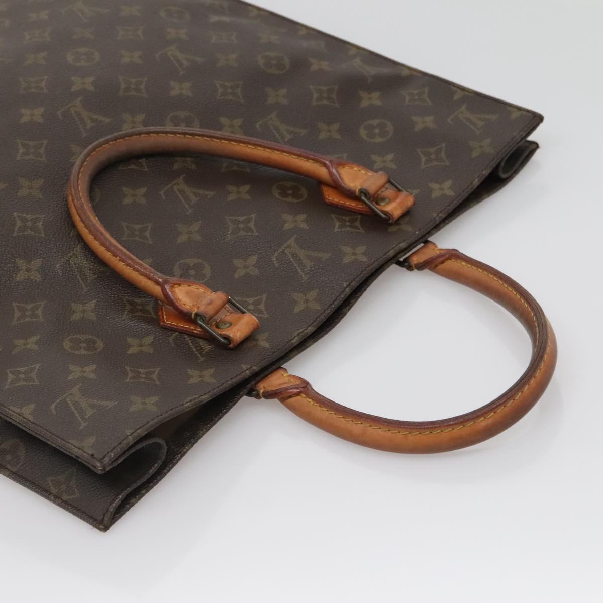 LOUIS VUITTON Monogram Sac Plat Hand Bag M51140 LV Auth 136769