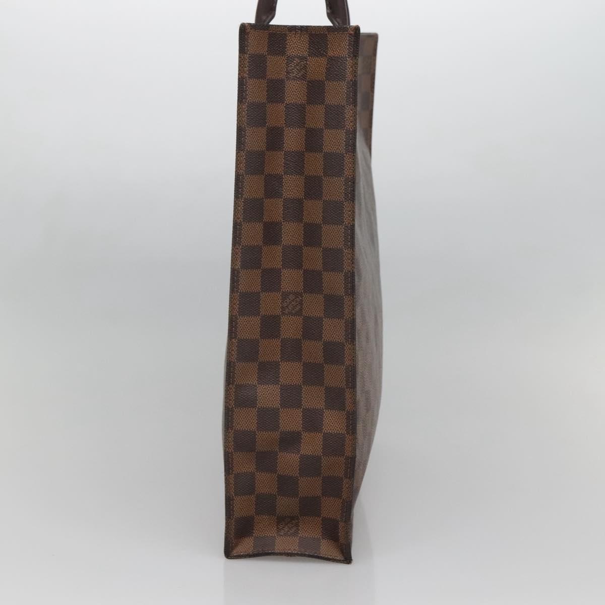 LOUIS VUITTON Damier Ebene Sac Plat Hand Bag N51140 LV Auth 136771