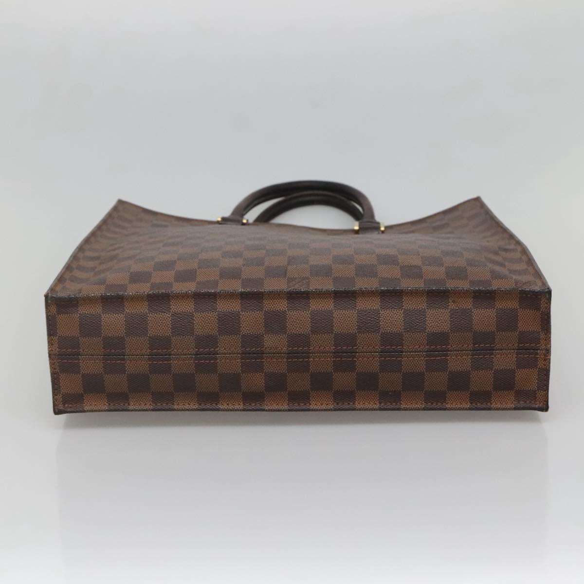 LOUIS VUITTON Damier Ebene Sac Plat Hand Bag N51140 LV Auth 136771