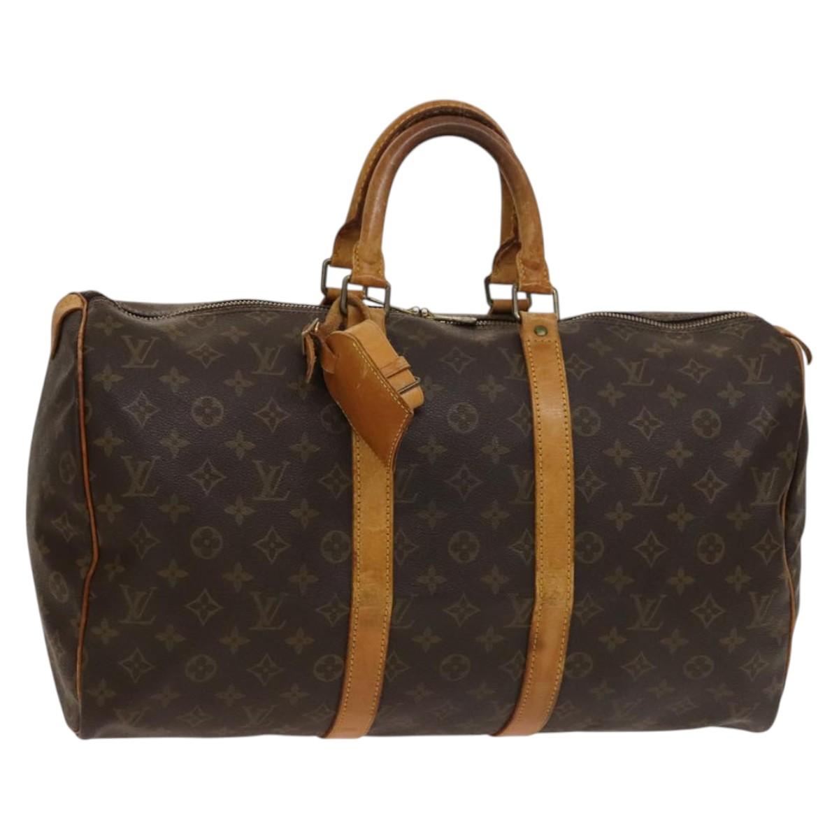 LOUIS VUITTON Monogram Keepall 45 Boston Bag M41428 LV Auth 136777