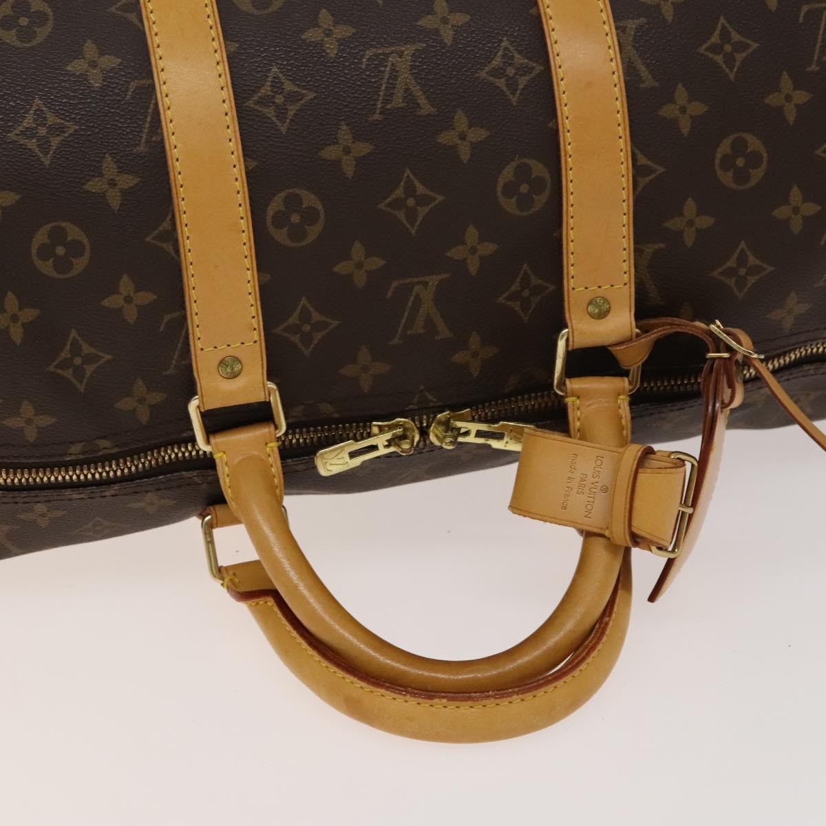 LOUIS VUITTON Monogram Keepall 55 Boston Bag M41424 LV Auth 136782