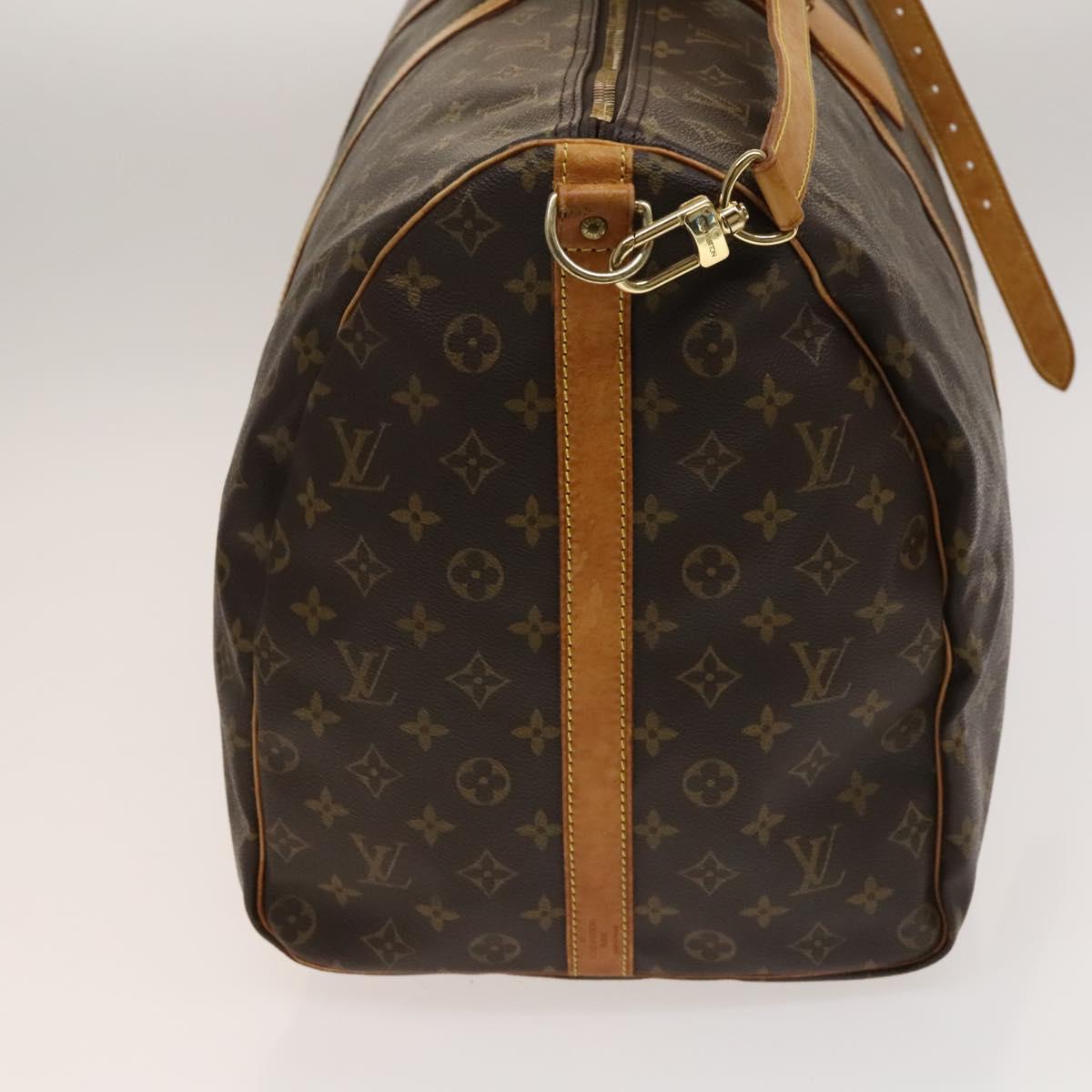 LOUIS VUITTON Monogram Keepall Bandouliere 60 Boston Bag M41412 LV Auth 136788