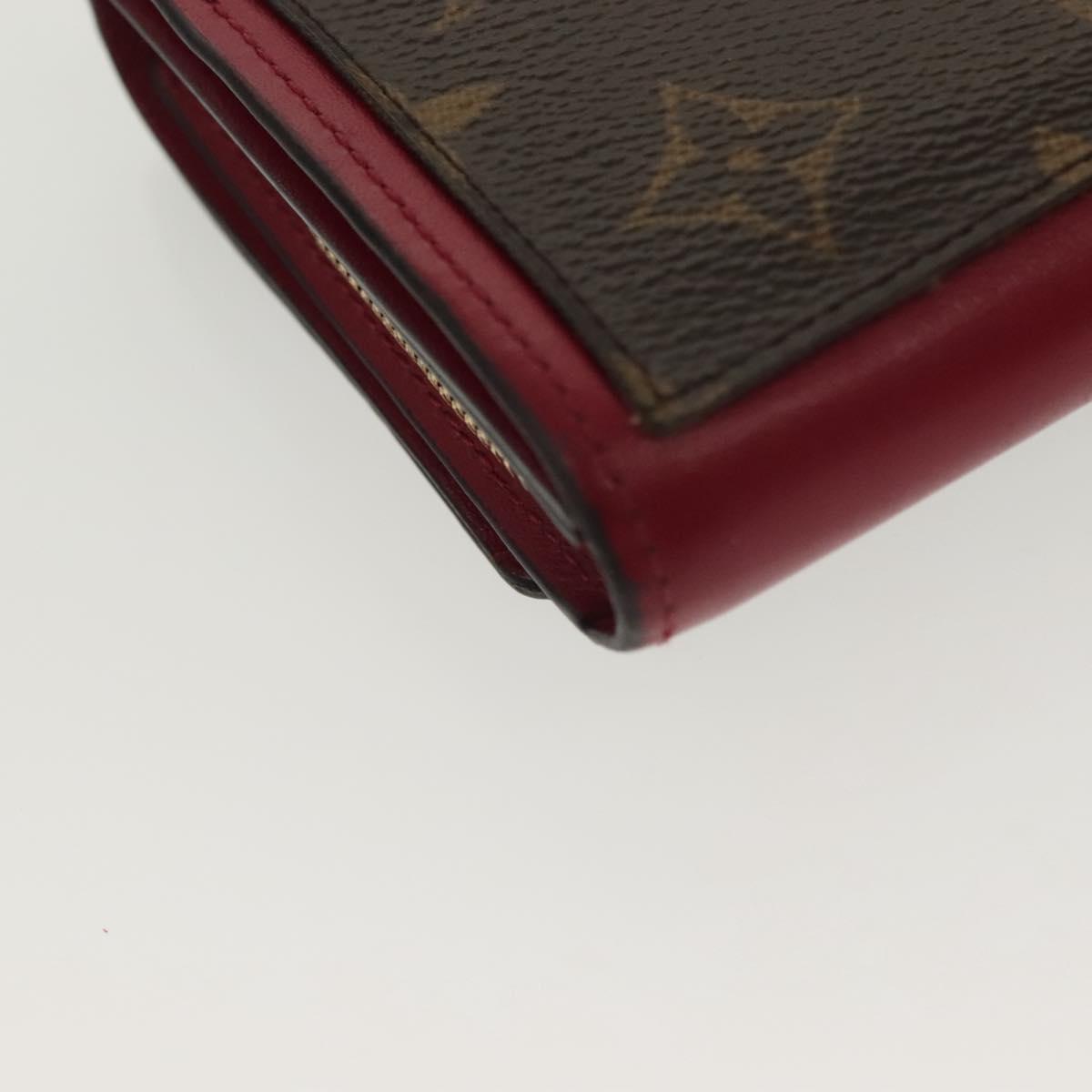 LOUIS VUITTON Monogram Portefeuille Flor Compact Wallet Fuchsia M64588 LV 136794