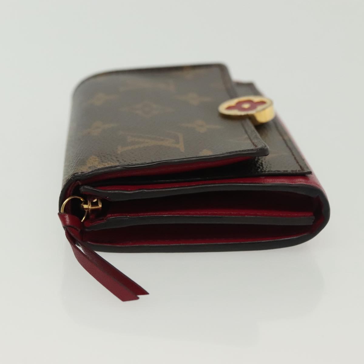 LOUIS VUITTON Monogram Portefeuille Flor Compact Wallet Fuchsia M64588 LV 136794