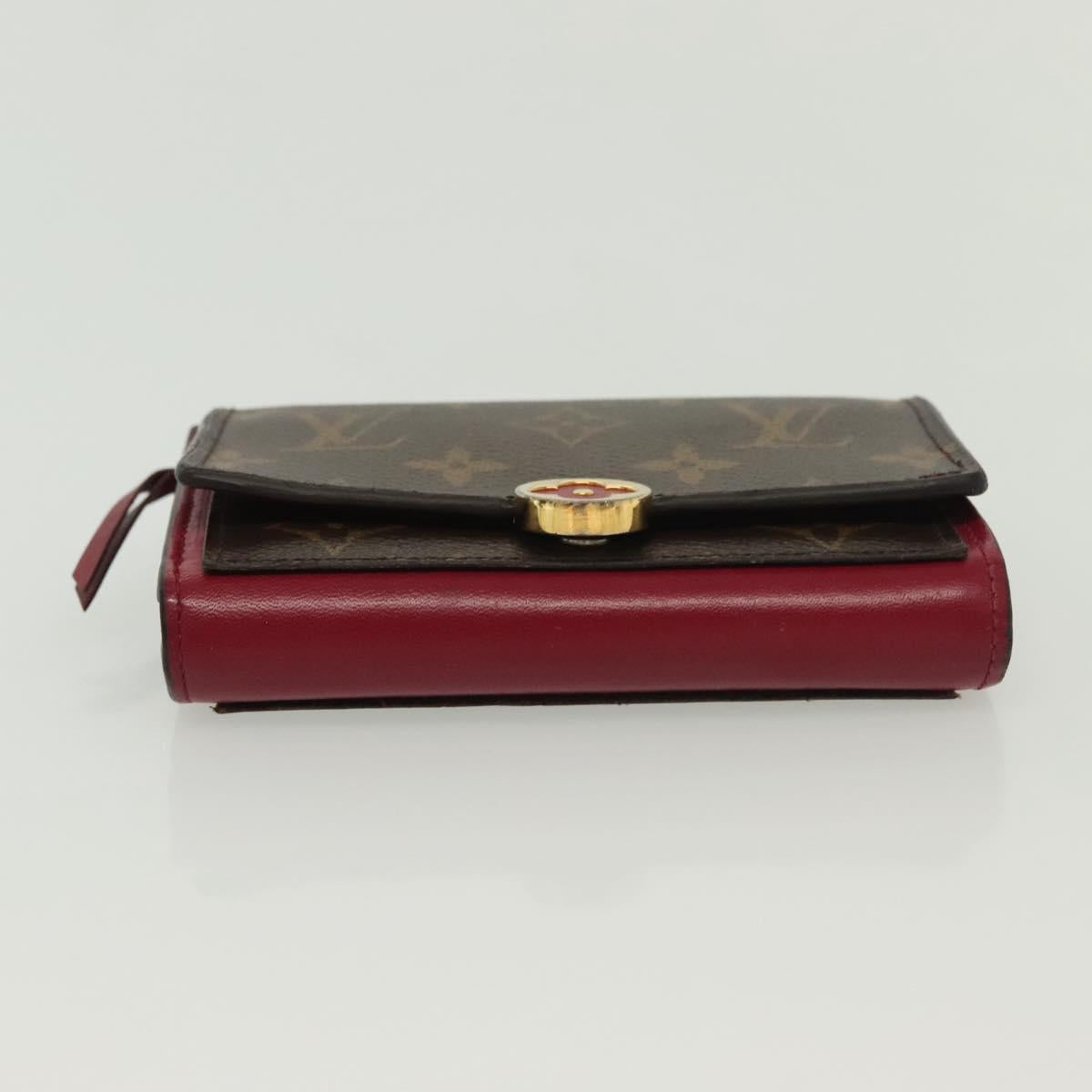 LOUIS VUITTON Monogram Portefeuille Flor Compact Wallet Fuchsia M64588 LV 136794