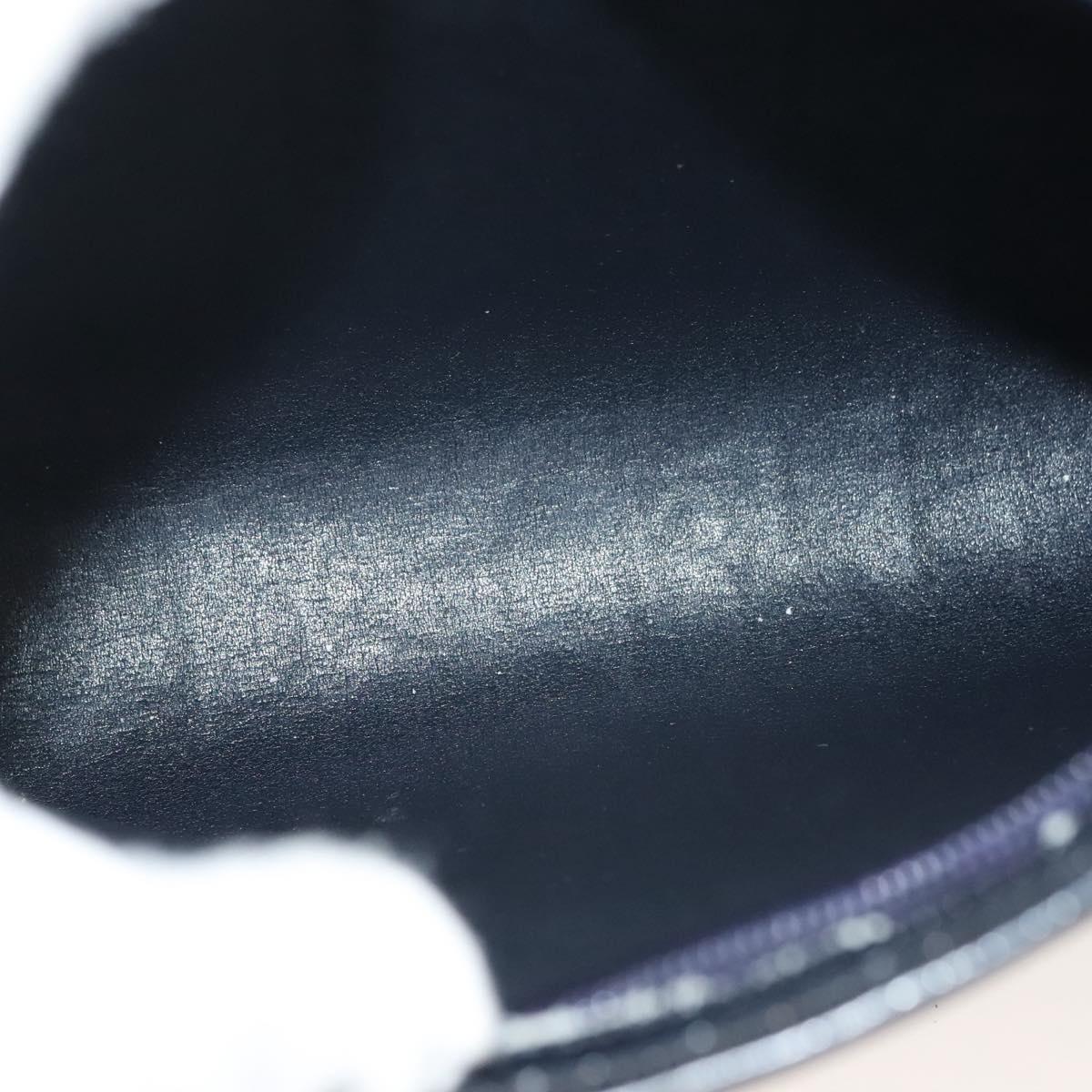 Christian Dior Trotter Canvas Shoulder Bag Navy Gold Auth 136797