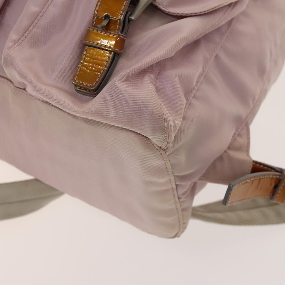 PRADA Backpack Nylon Pink Silver Auth 136807