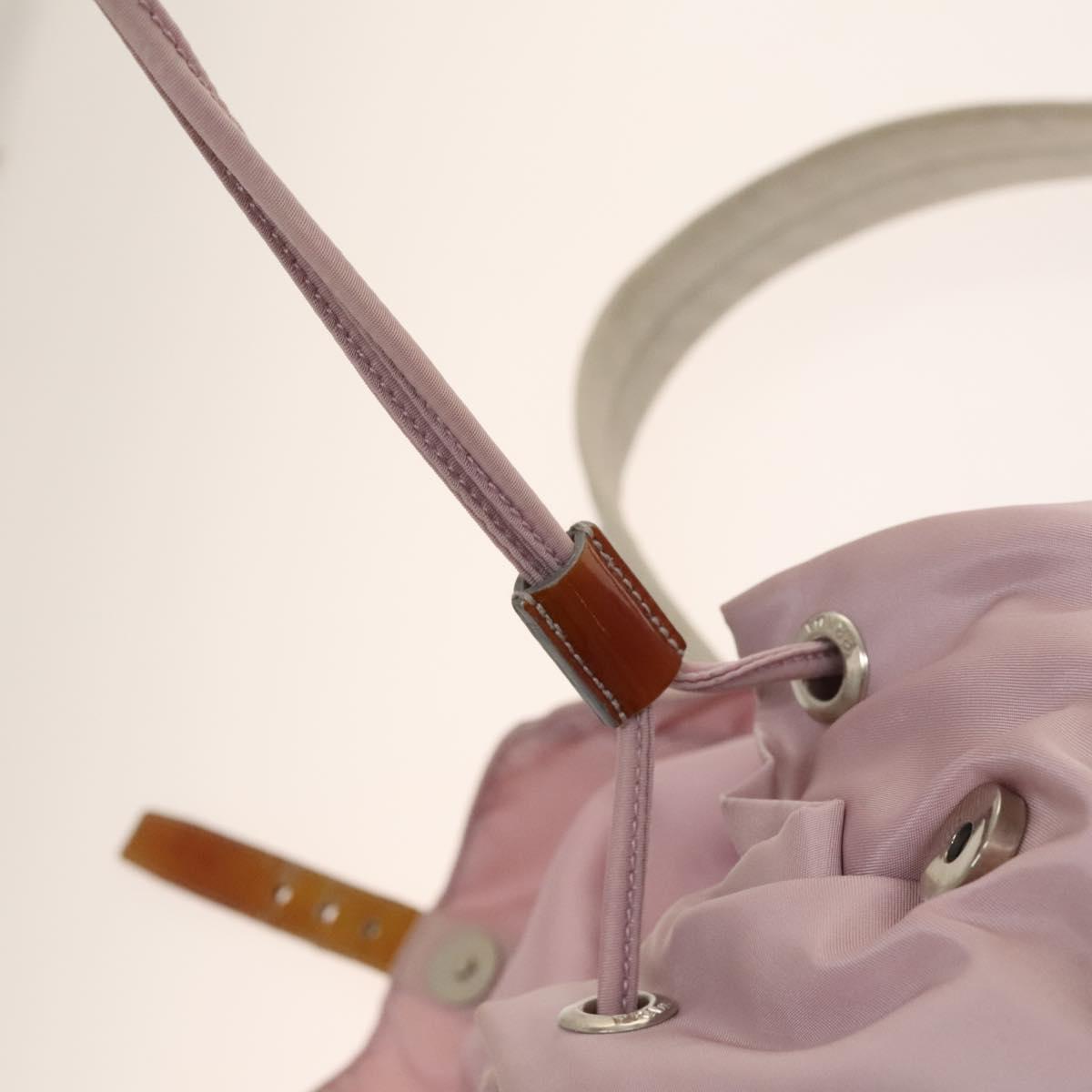 PRADA Backpack Nylon Pink Silver Auth 136807