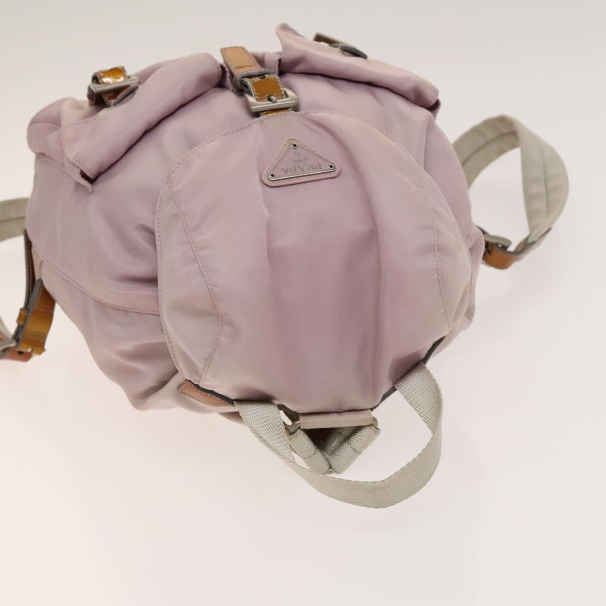 PRADA Backpack Nylon Pink Silver Auth 136807