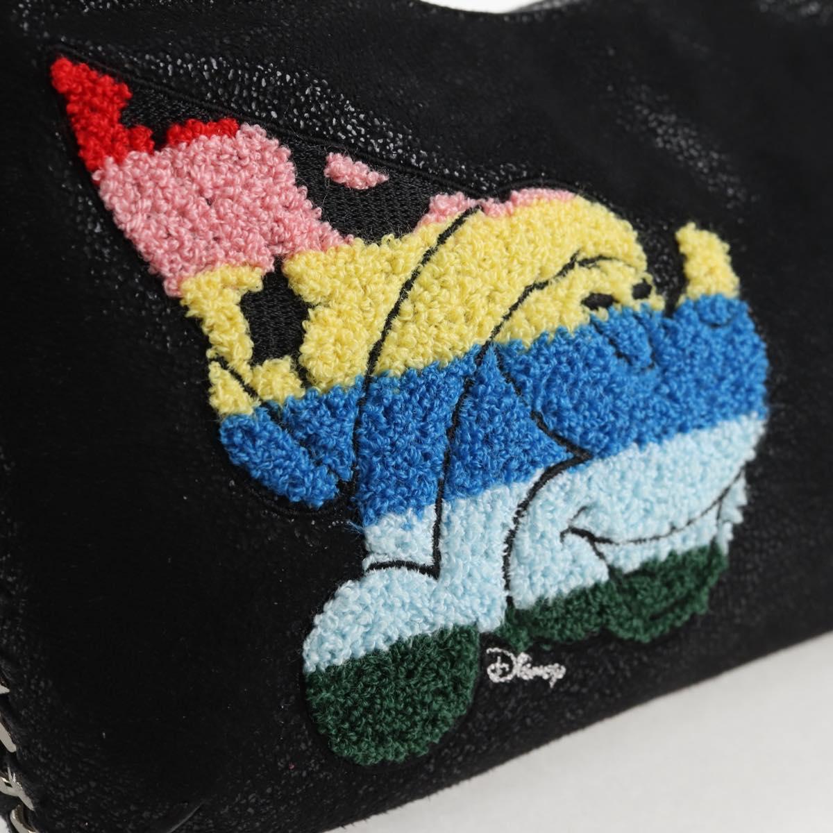 Stella MacCartney Chain Fabera Bag Suede Disney Collaboration Black Auth 136810M