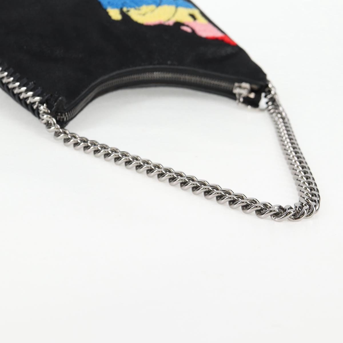 Stella MacCartney Chain Fabera Bag Suede Disney Collaboration Black Auth 136810M