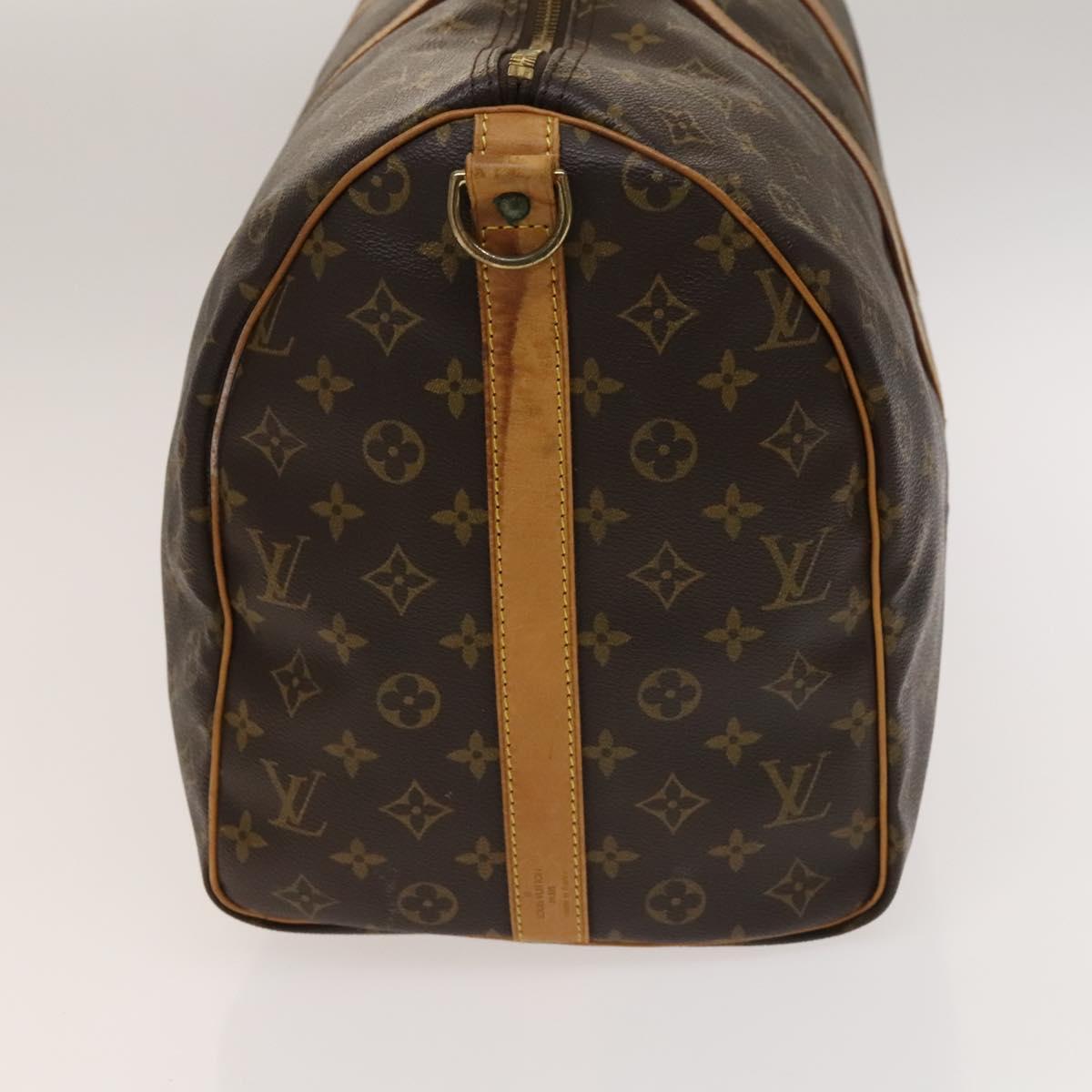 LOUIS VUITTON Monogram Keepall Bandouliere 50 Boston Bag M41416 LV Auth 136836