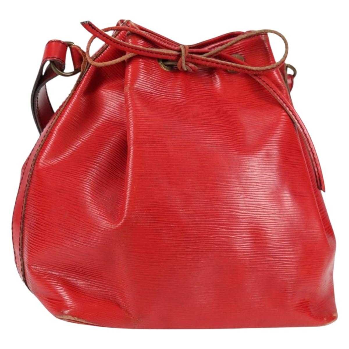 LOUIS VUITTON Epi Petit Noe Shoulder Bag Red M44107 LV Auth 136852