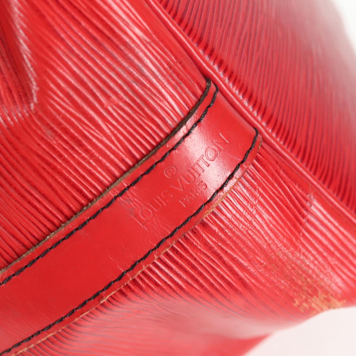 LOUIS VUITTON Epi Petit Noe Shoulder Bag Red M44107 LV Auth 136852