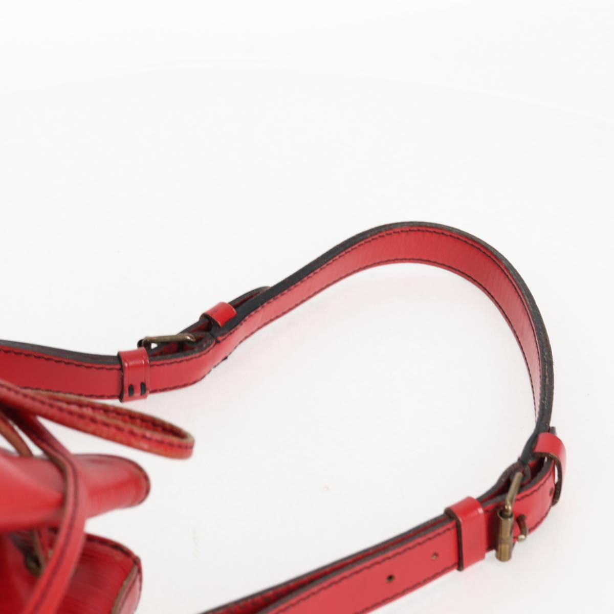LOUIS VUITTON Epi Petit Noe Shoulder Bag Red M44107 LV Auth 136852